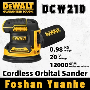 Dewalt-コードレスオービタルサンダー,20vリチウム電池,ブラシレス振動研磨,木工,dcw210