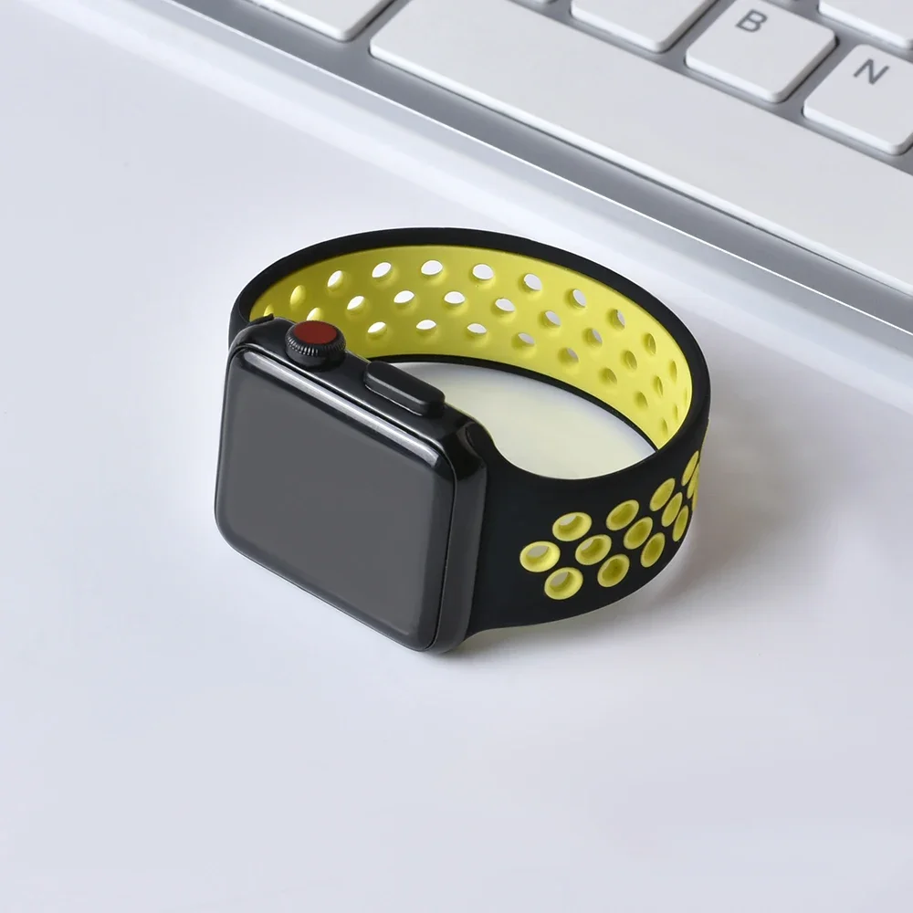 Solo Loop strap For Apple Watch Band 44mm 45mm 49mm 38mm 41mm silicone Elastic Belt Bracelet IWatch 9 8 7 6 SE 5 4 3 1 Ultra 2