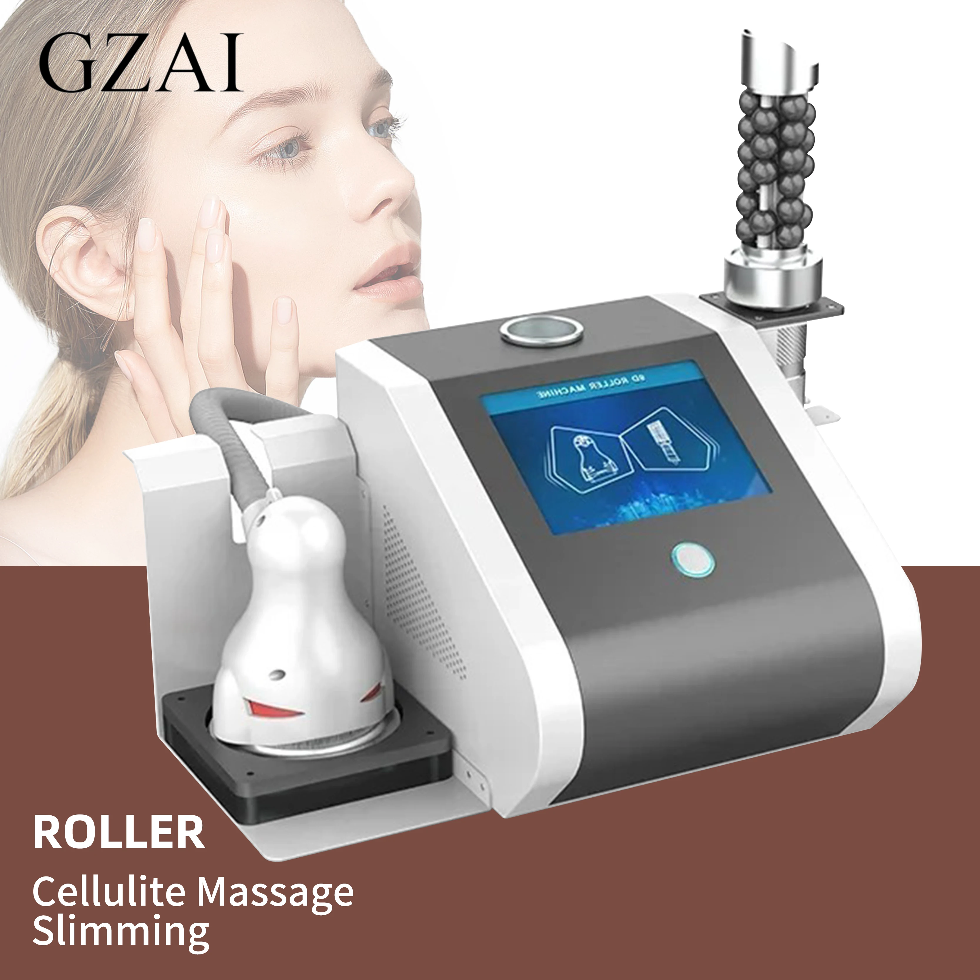 GZAI New portable professional 360-degree fat massager 5D vacuum roller lymphatic drainage slimming machine