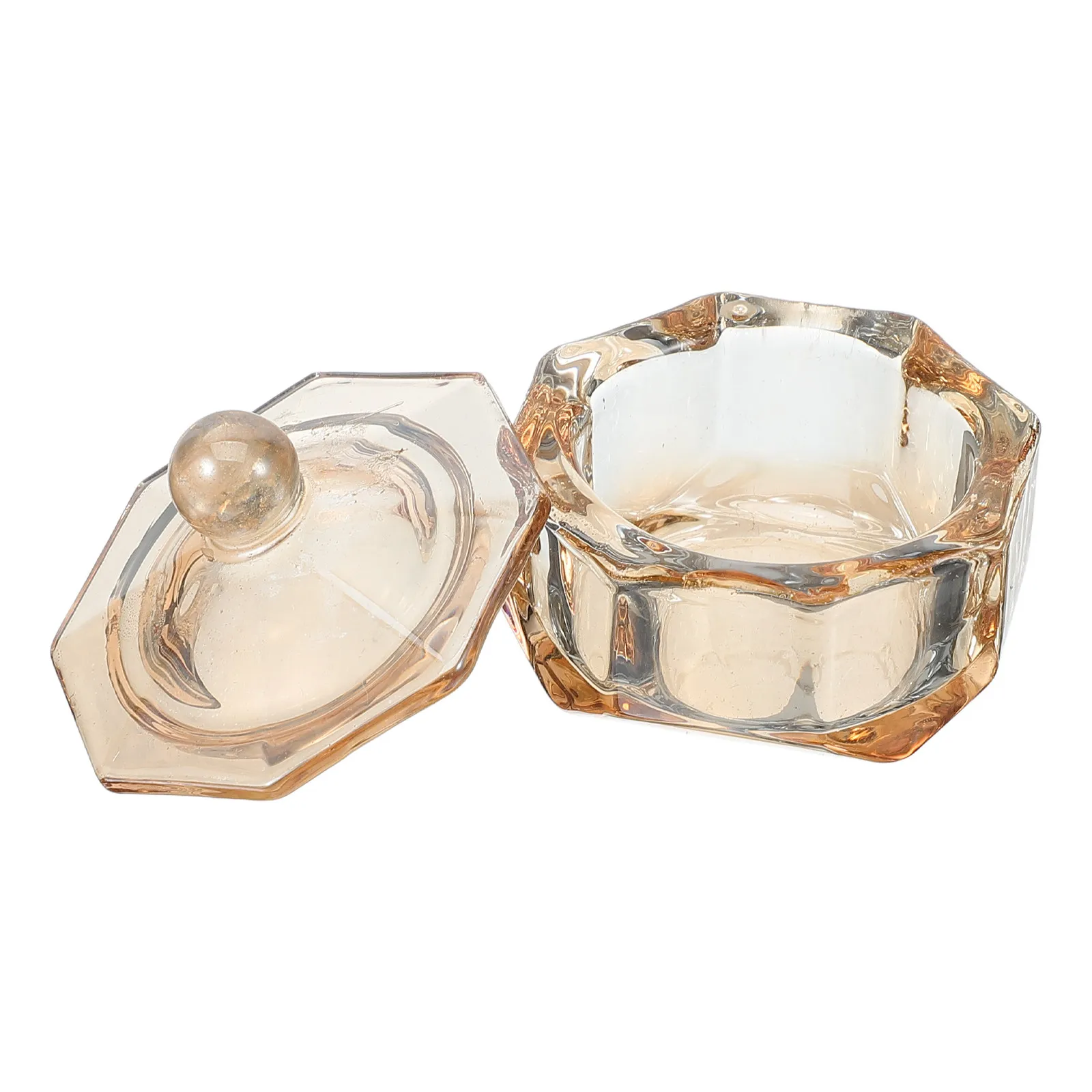 Sturdy Glass Nail Art Dish Cup for Acrylic Nails Liquid Powder Mixing Washing Manicure Tools Salon Grade Nail Dish Bowl