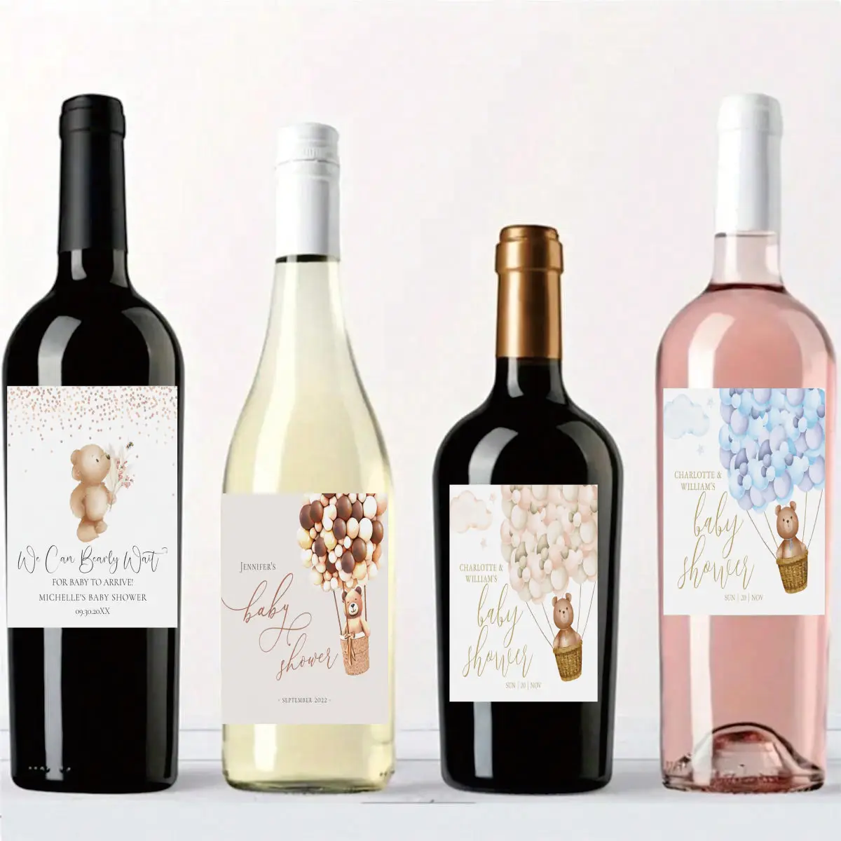 30 etiquetas de vino personalizadas: pegatinas autoadhesivas impermeables, adecuadas para necesidades personalizadas en todos los escenarios
