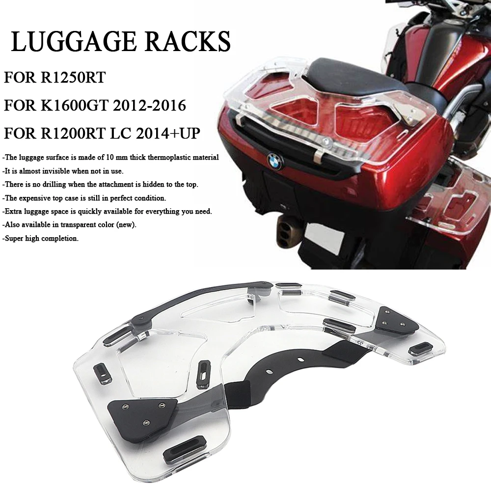 

Motorcycle Accessories ADDITIONAL LUGGAGE RACK ON TOPCASE - Transparent FOR BMW R1200RT LC 07/2014 R1250RT K1600GT 2012-2016