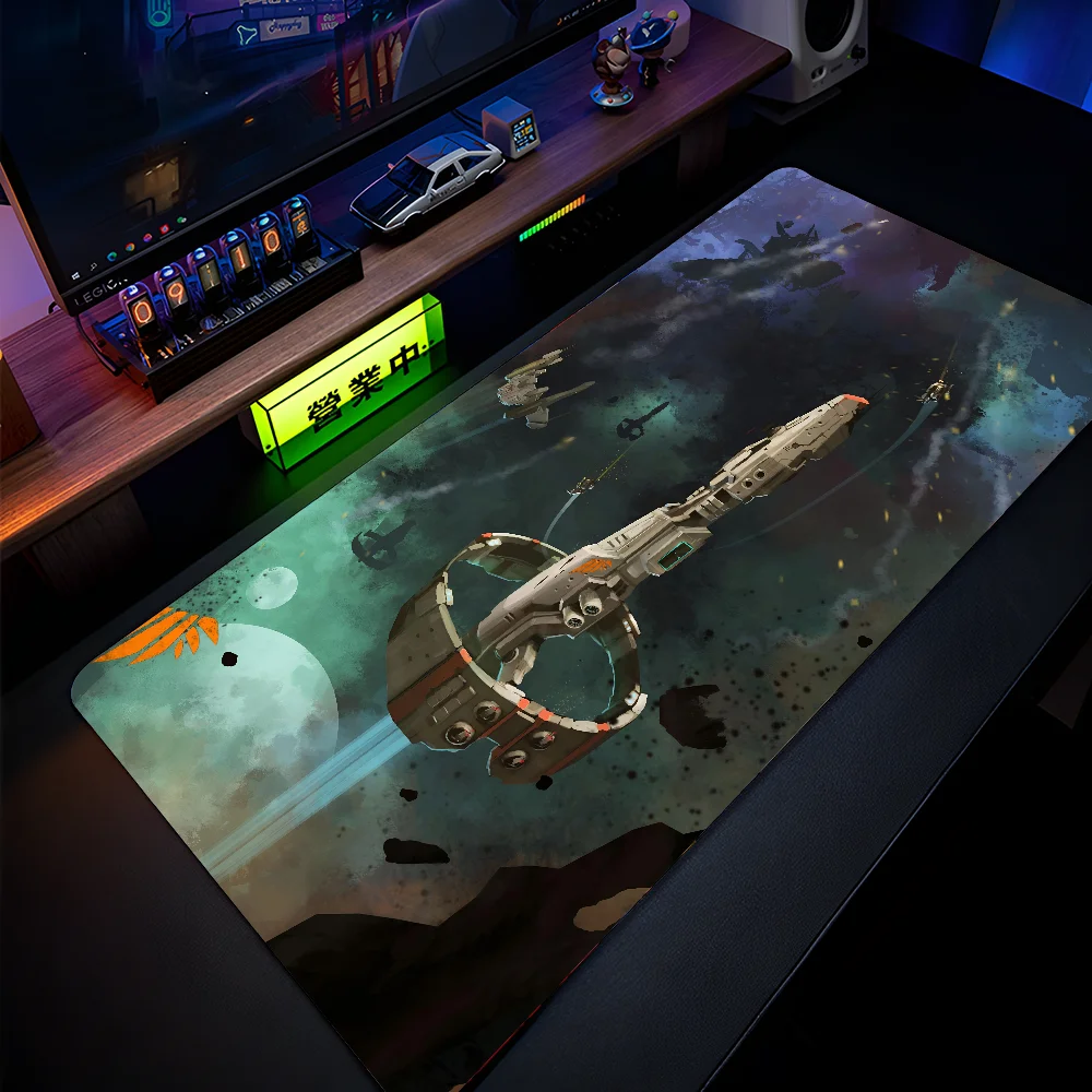 Imagem -02 - E-eve-online Mousepad Grande Gaming Mouse Pad Lockedge Teclado de Computador Table Desk Mat