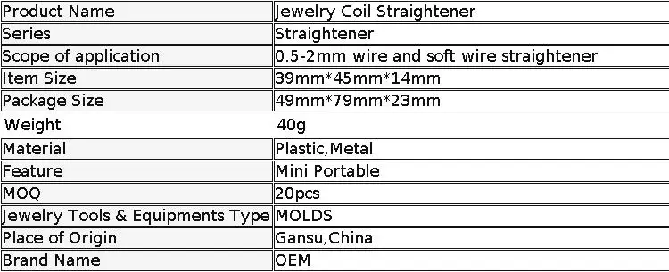 Plastic Wire Straightener 0.5-2mm Small Hand-held Metal Soft Wire Drawing Correction Straightener Wire Straightener Jewelry Tool