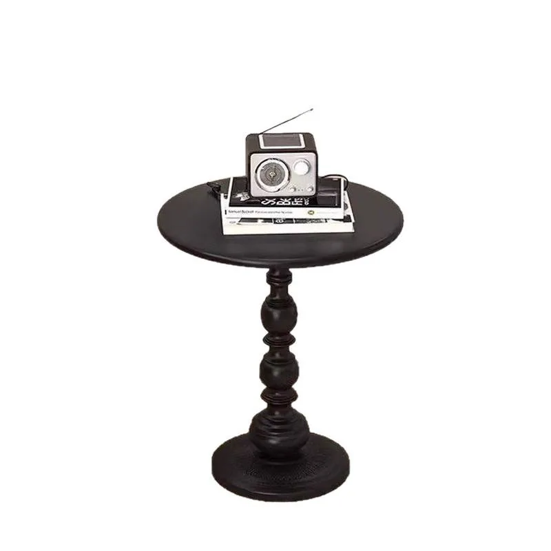 

Living room home small coffee table, side table retro corner table, wrought iron bedside balcony small round table