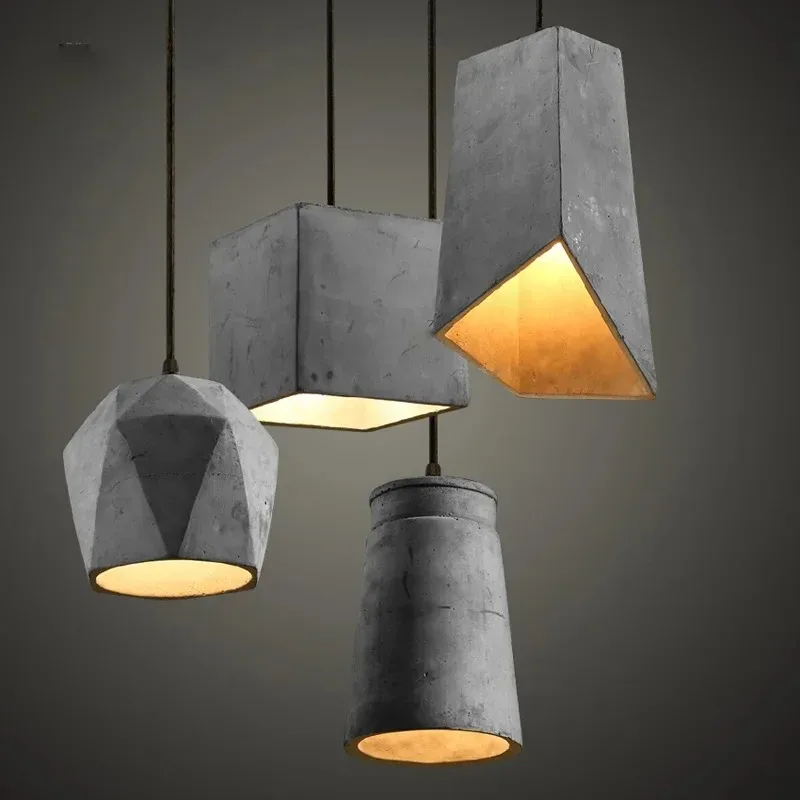 

American Retro Creative Cafe Dining Room Pendant Lamp Bar Chandelier Modern Personality Concrete Chandelier