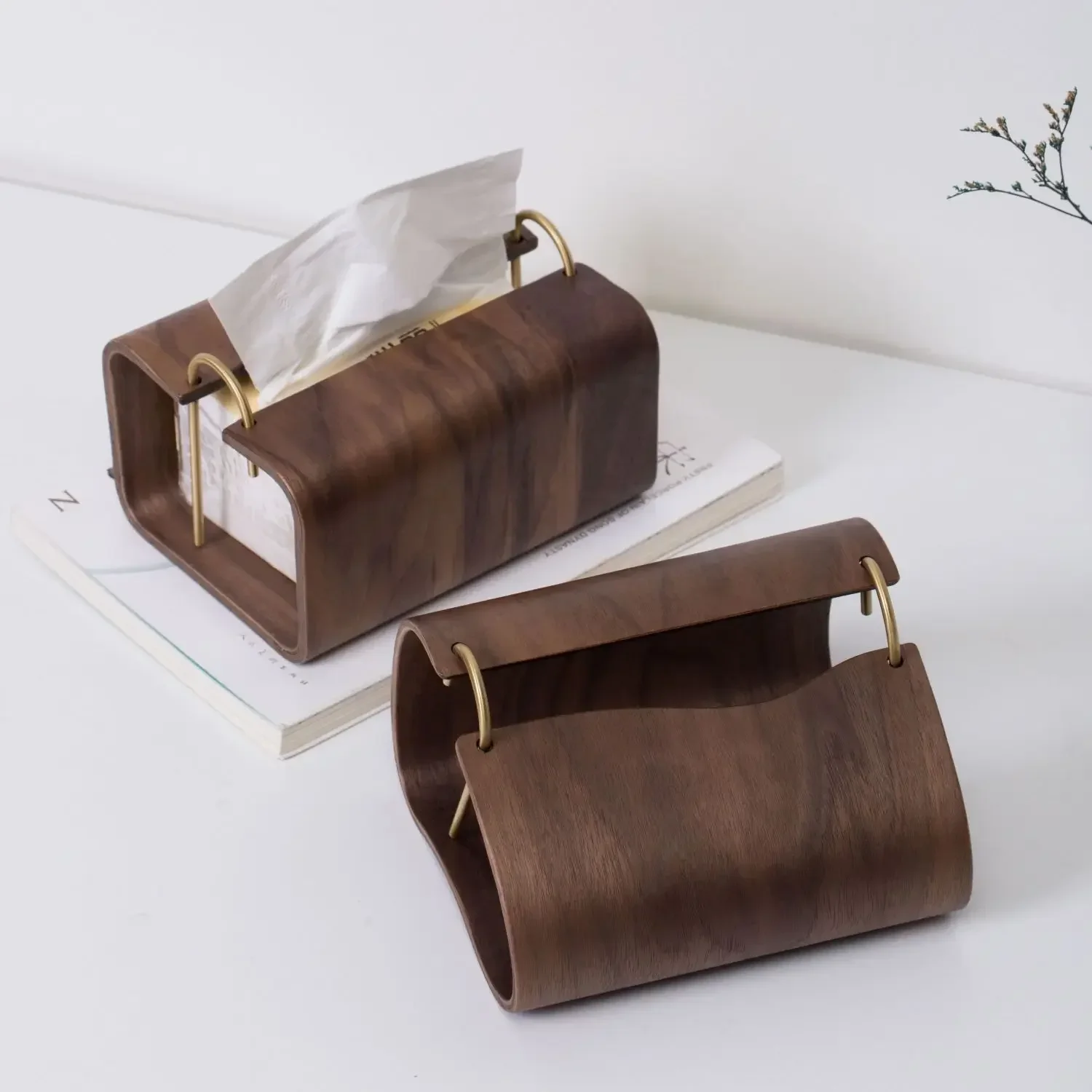 

Nordic Wooden Tissue Box Retro Tissue Holder Living Room Napkin Holder Household Desktop Paper Towel Holder Home Decoration