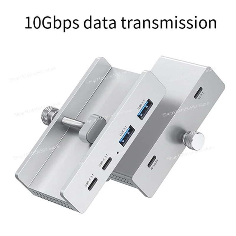 4 Ports USB 3.2 HUB 3.2 Aluminium Power Supply USB3.2 Splitter Adapter Clip Multi Concentrator 10G PC Accessories Hub-AA70