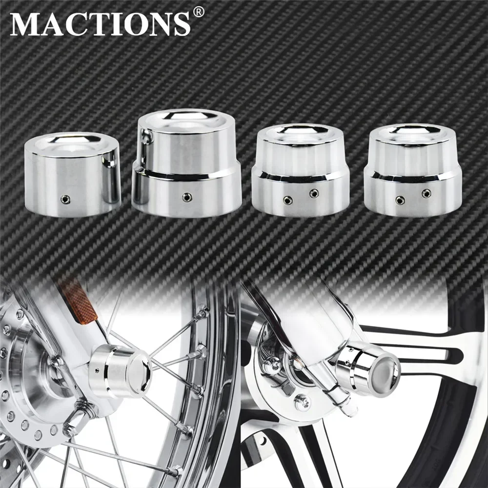 

2pcs/4pcs Motorcycle Front Rear Axle Cover Cap Nut Chrome For Harley Sportster XL Dyna Fat Bob CVO Touring Street Road Softail