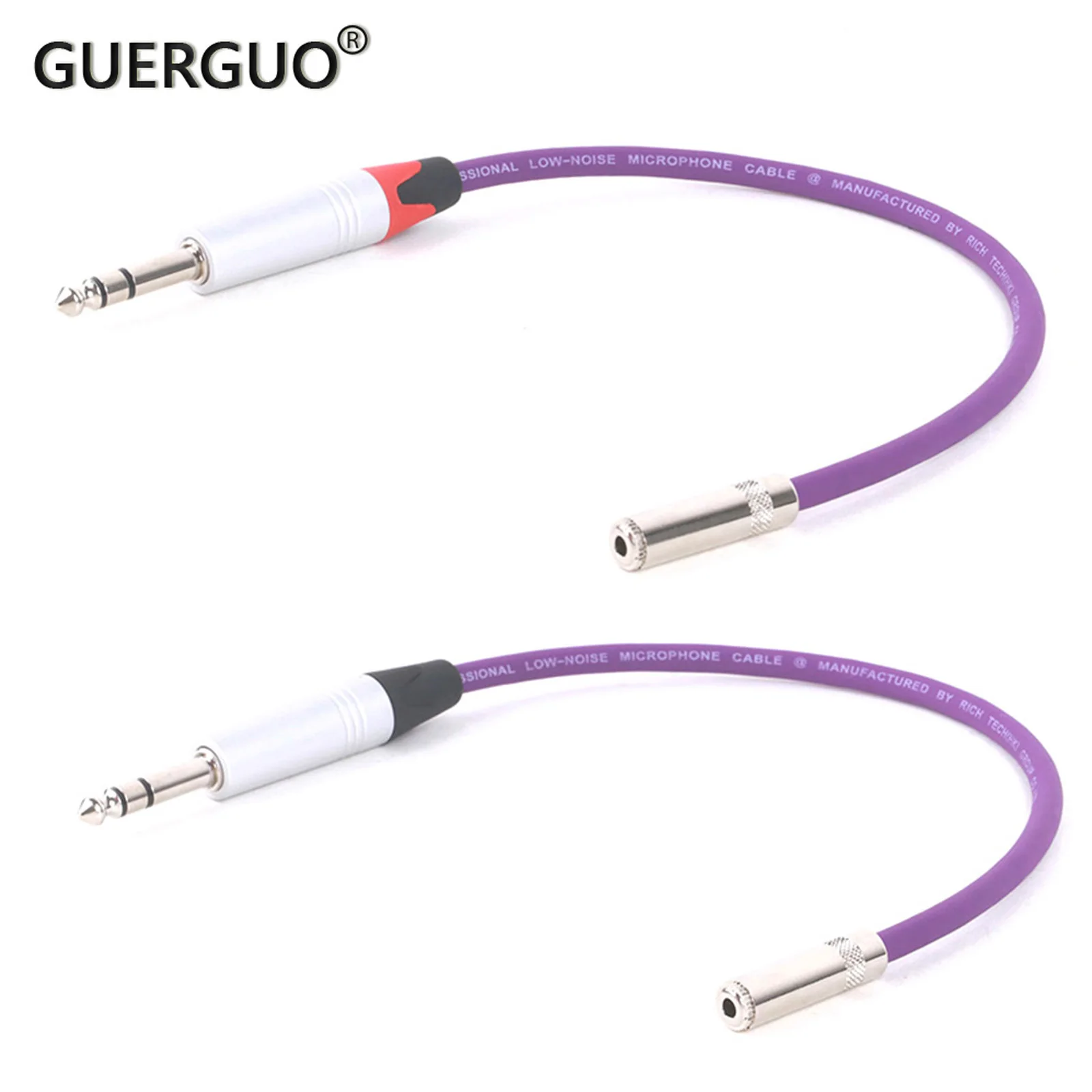 

1PCS 0.3M-15M 6.35mm Stereo Male Jack To 3.5mm Stereo Female Jack Aux Cable Adapter For Guitar Amplifier Mixers Audio Auxiliary