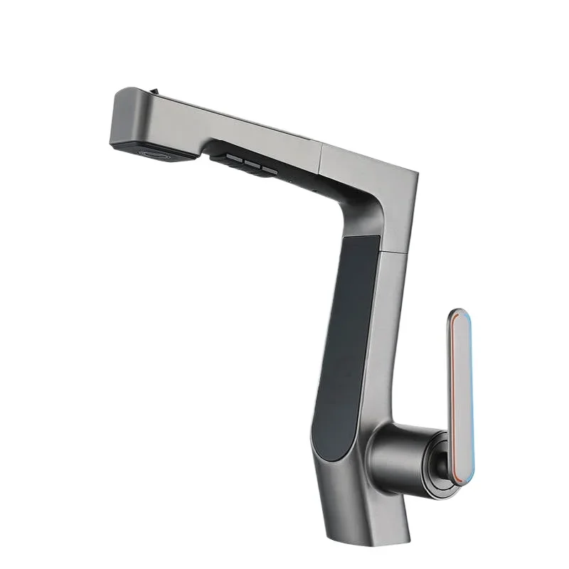 

Digital display pulling faucet wash basin faucet spray on gun ash cough faucet