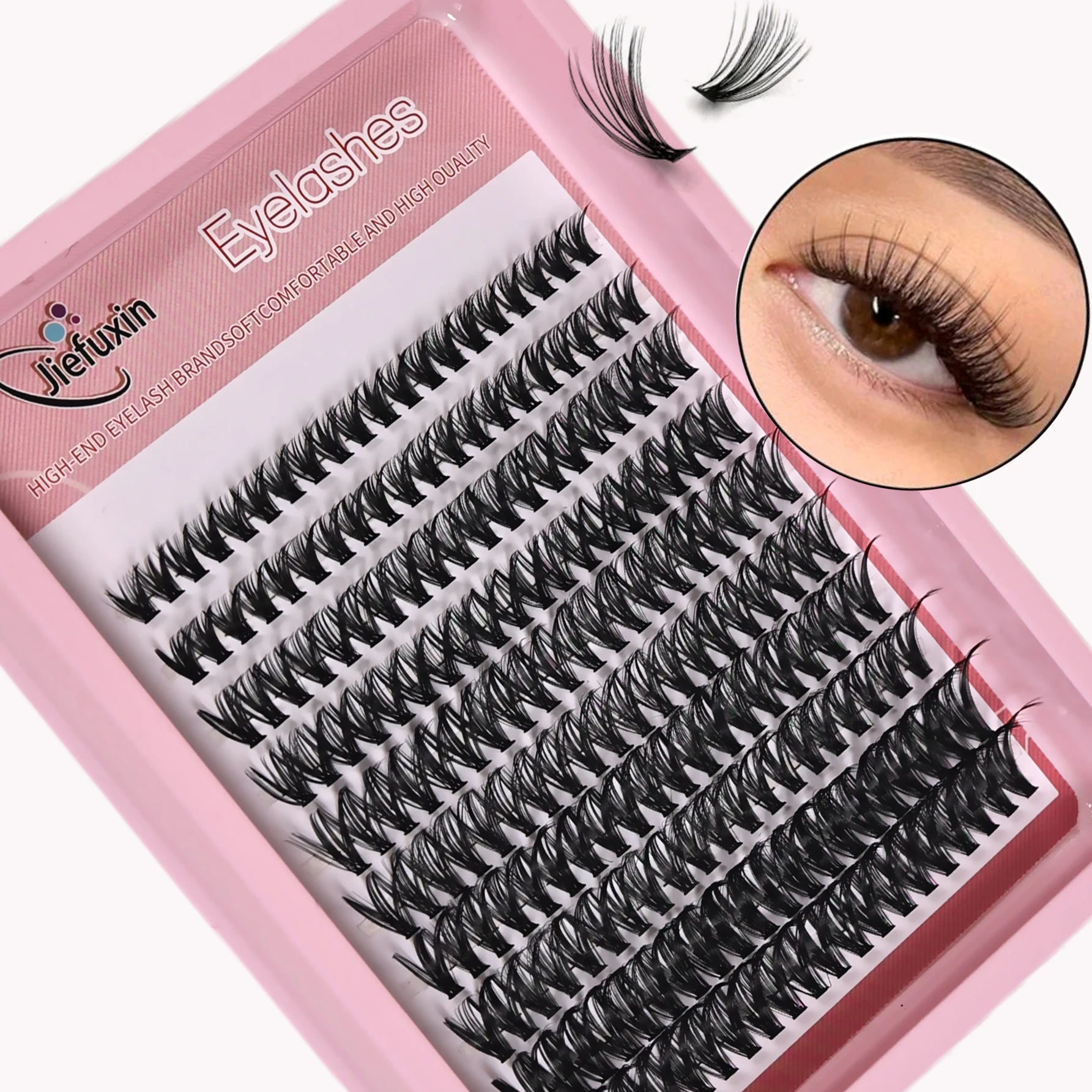 200 Stück DIY persönliche Wimpern 40P Wimpern Cluster natürlicher Look Wispy Lashes 8-16mm D Curling Hair Cluster Wimpern flauschig