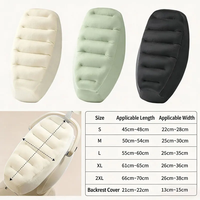 Winter Thick Velvet Motorcycle Seat Cushion Cover Shock Absorption Electric Scooter Seat Pad Protector Universal Moto Accessory