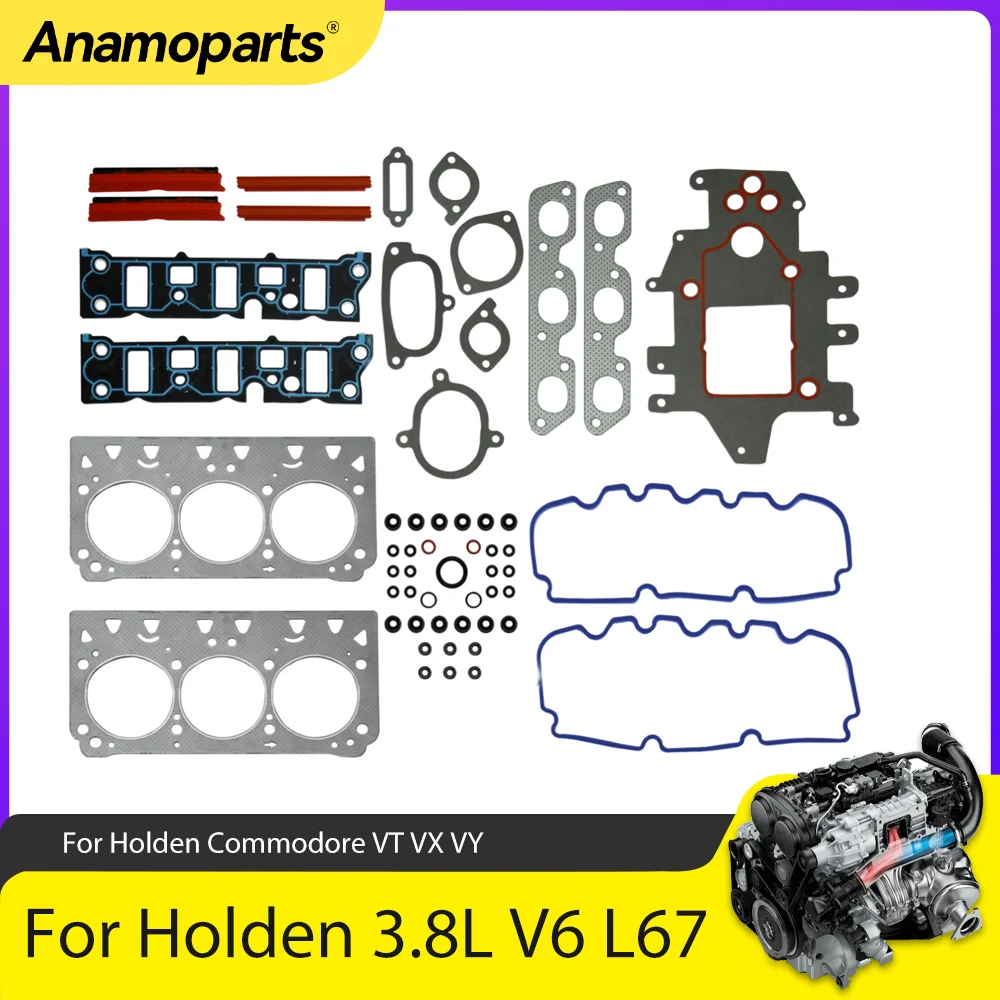 Engine Part Full Gasket Set Fit 3.8 L V6 GAS L67 For 96-04 GMC Holden Commodores VT VX VY Calais Caprice Monaro Statesman 3.8L