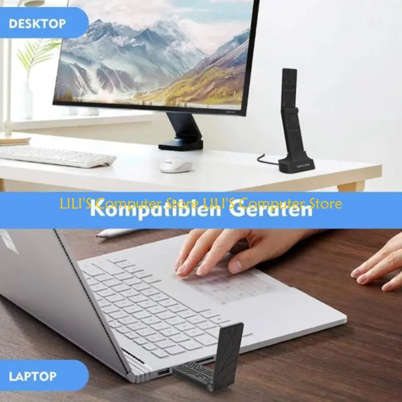 A52B AC1900 dobrável USB3.0 NIC 2.4GHz 5GHz Adaptadores sem fio 1900mbps