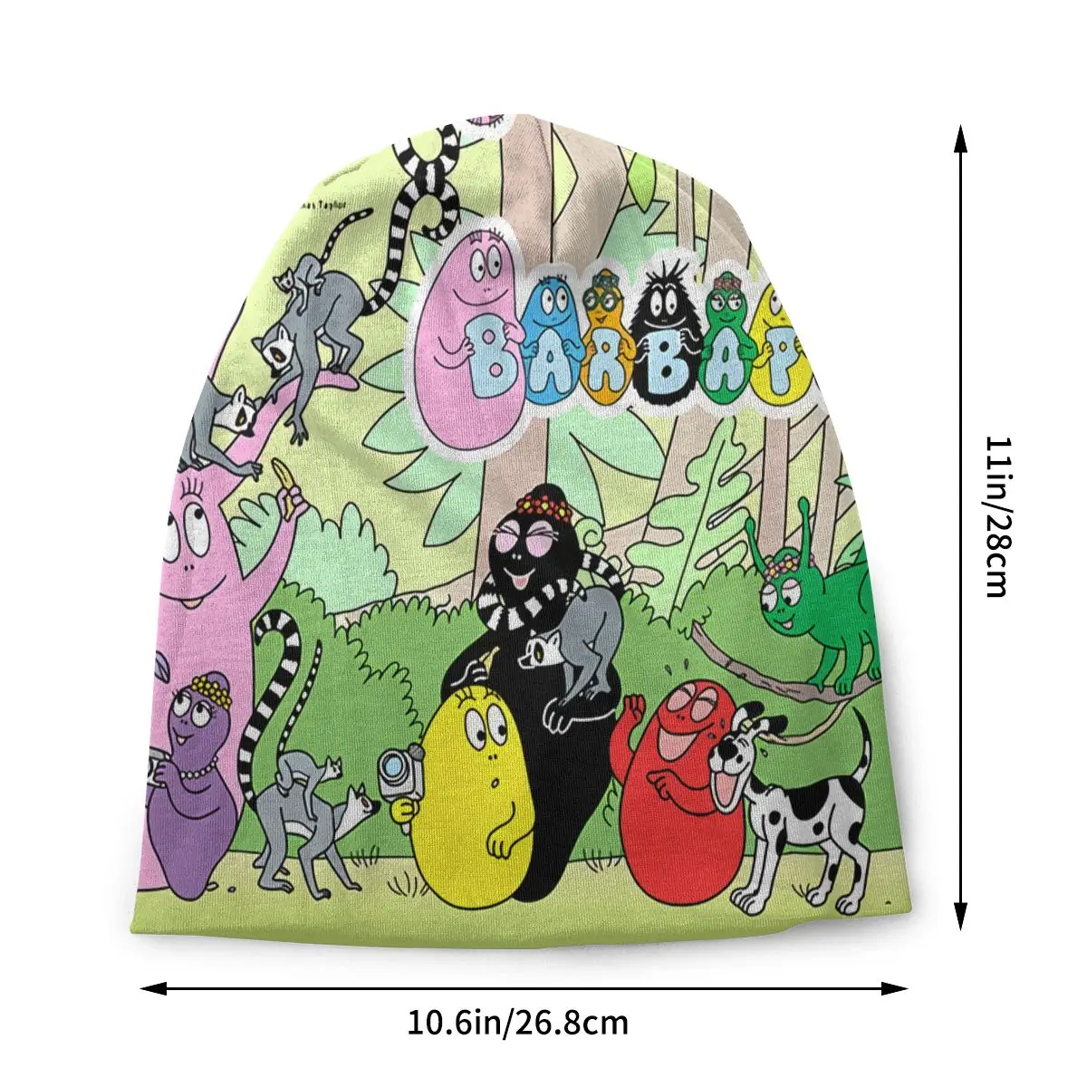 Custom Cool Winter Warm Women Men Knitting Hat Unisex Adult Les Barbapapa Cartoon Skullies Beanies Caps Cute Bonnet Hats