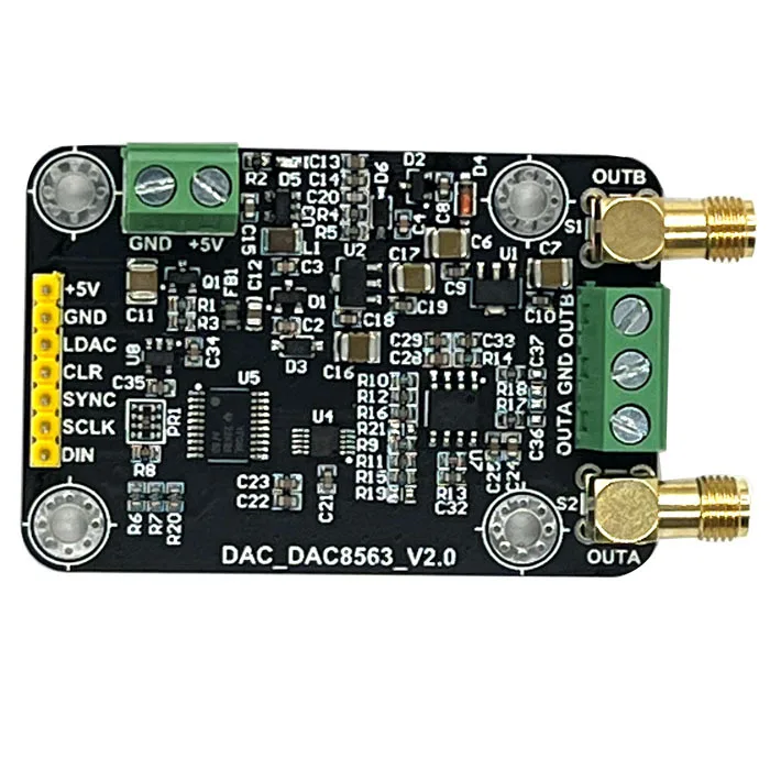 

DAC8563 Digital-to-analog Converter Data Acquisition Module High-precision Dual 16-bit DAC Plus or Minus 10V Adjustable Output