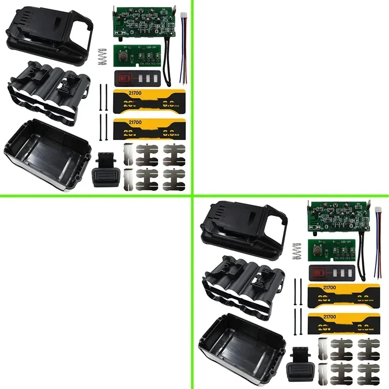 DCB200 10*21700 Li-ion Battery Plastic Case PCB Charging Protection Circuit Board For Dewalt 18V 20V 8Ah Lithium Tool Box Shell