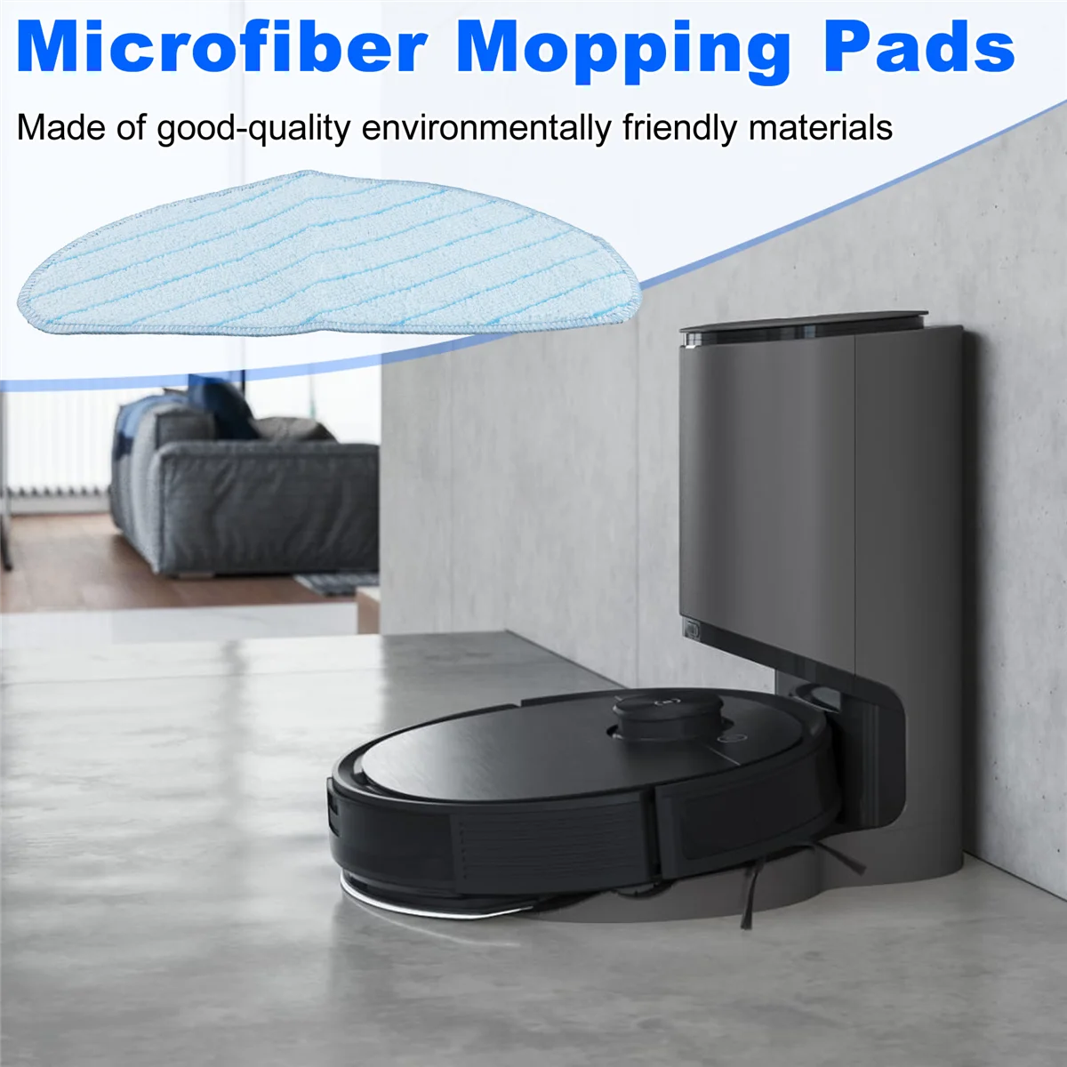 Lingettes lavables pour aspirateur robot Ecovacs DEEBOT OZMO T9, tampon de vadrouille, chiffon de gril, livres populaires, 6 pièces