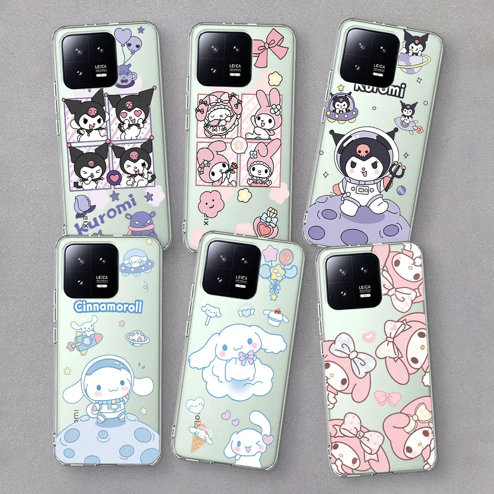 Cinnamoroll My Melody Case for Xiaomi Mi 12T 9 11T 12 11 CC9 9T A2 10T 8 12X 11i 5X A1 6X A3 CC9E Transparent Soft Phone Cover