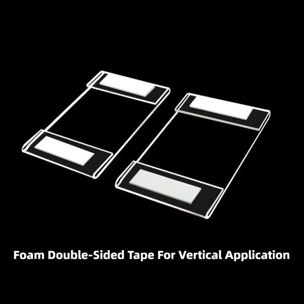 10 قطعة/المجموعة دائم الاكريليك شارة السعر حامل شفاف ملصق ذاتي اللصق عرض موقف حامل بطاقة الاسم مكتب الاستخدام #3