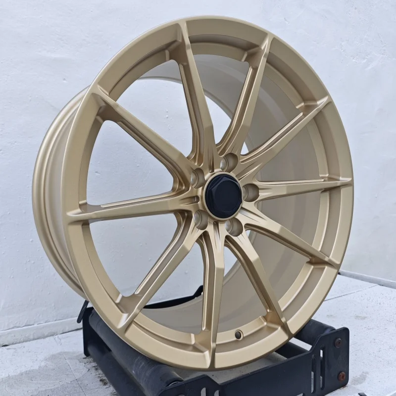 

20 Inch 5x1143 Aluminum Alloy Forged Monoblock Gold Wheels Rims Multi Spoke for toyota Runner 2021 Mazda 3 corvette