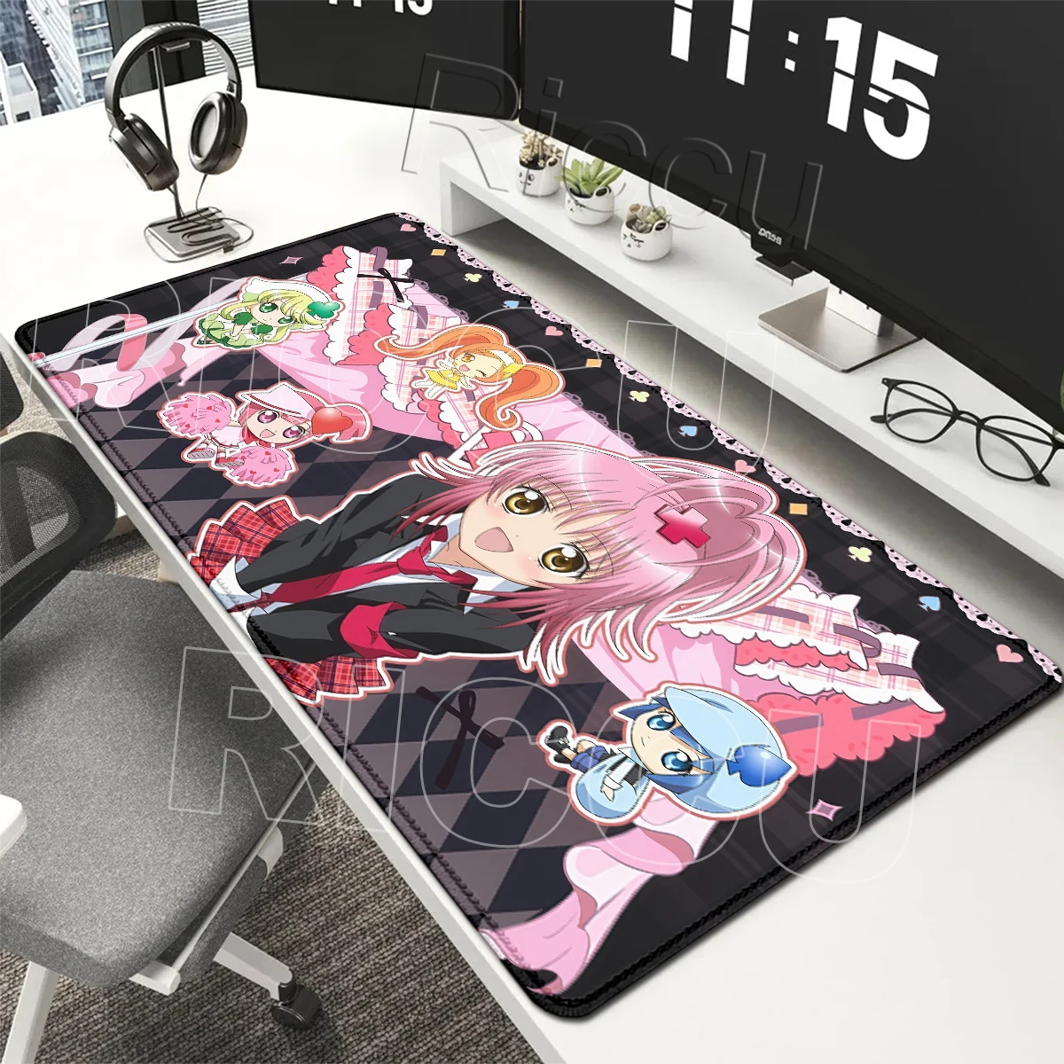 Anime S-Shugo Chara Mouse Pads Gamer Setup Decoration Mat Office Pc Accessories Desk Pad Pretty tapis de souris xxl Locking Edge