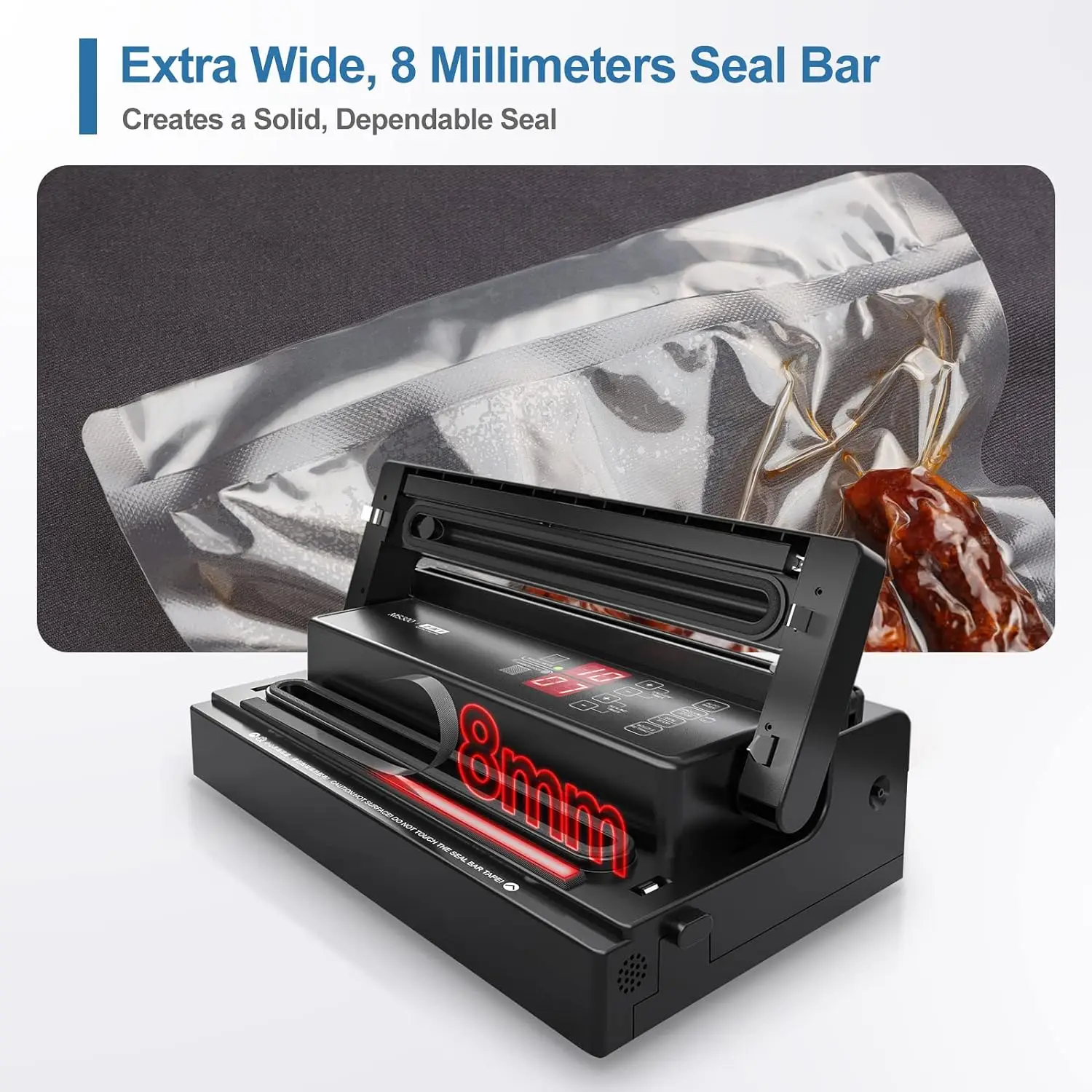 MAGIC SEAL-Machine d'emballage sous vide MS300, commerciale, refroidie par air, pour la conservation des aliments, automatique, pour la maison et la cuisine, avec sacs en mylar