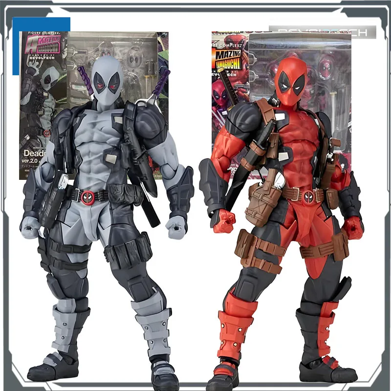 카이요도 오리지널 REVOLTECH Deadpool Ver.2.0 X - Force Color Ver.&Deadpool Ver.2.0 애니메이션 액션 모델 장난감 소년을위한 모델 선물
