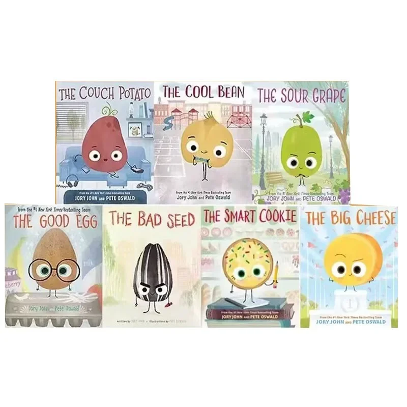 New 7 Books/set The Smart Cookie Bad Seed Good Egg Couch Potato Cool Bean English Picture Book Storybook Children  Reading Books