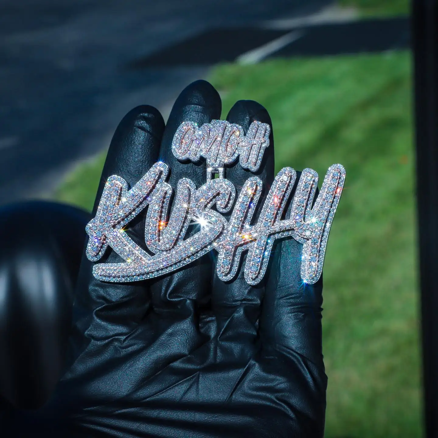 

Ожерелье с подвеской KUSHY в стиле Iced Out, двойной слой, полностью инкрустированное стразами, с буквенным шармом, хип-хоп украшение для мужчин, подарок, кулон-звезда