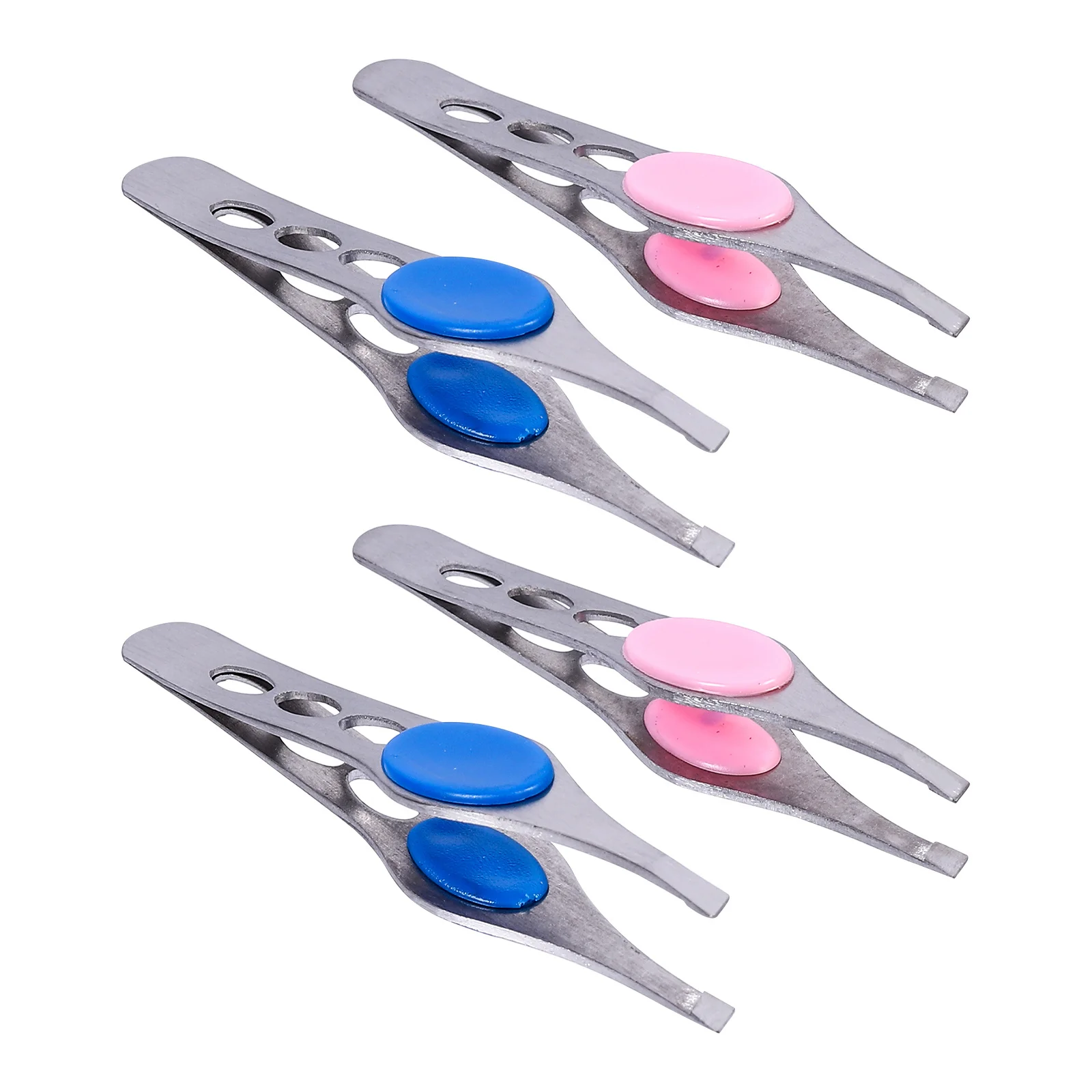 

4pcs Eyebrow Tweezers Strong Durable Tight Grip High Adhesion Fine Hair Removal Tool For Women Assorted Colors Makeup Tweezer
