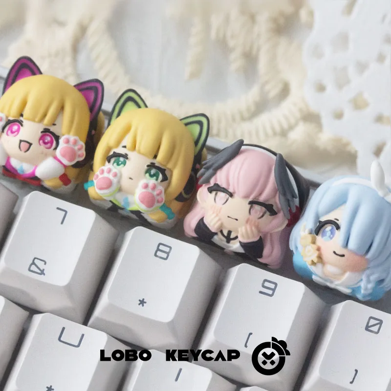 

Diy Self Made Blue Archive Mechanical Keyboard Keys Cross-Axis Mechanical Keyboard Pc Personalized Keycaps Gift Toys