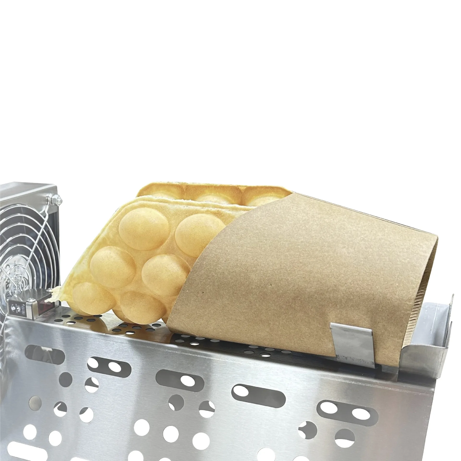 Fully Automatic Egg Waffle Blower with Infrared Sensor for Cooling Shaping Heat Dissipation Commercial Bubble Waffle Cooling