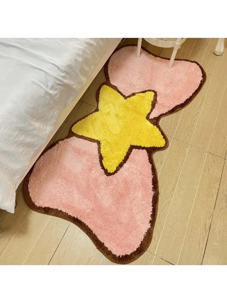 Master bedroom bedside carpet bay window children's room living room bedroom floor mat girl princess room floor mat easy to take