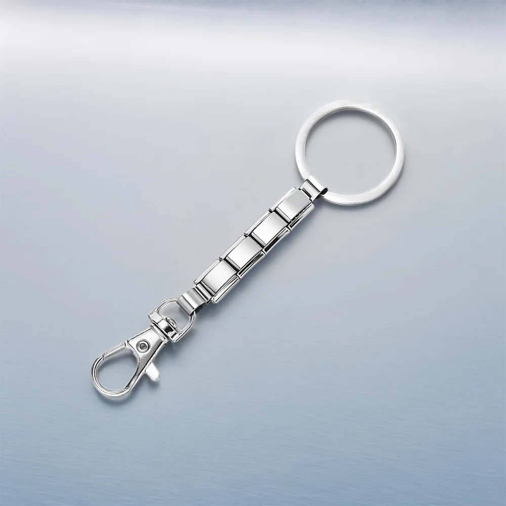Creative Silver Color Italian Link Charms Key Chain Removable Accessory DIY Making Women Men Fashion Gifts