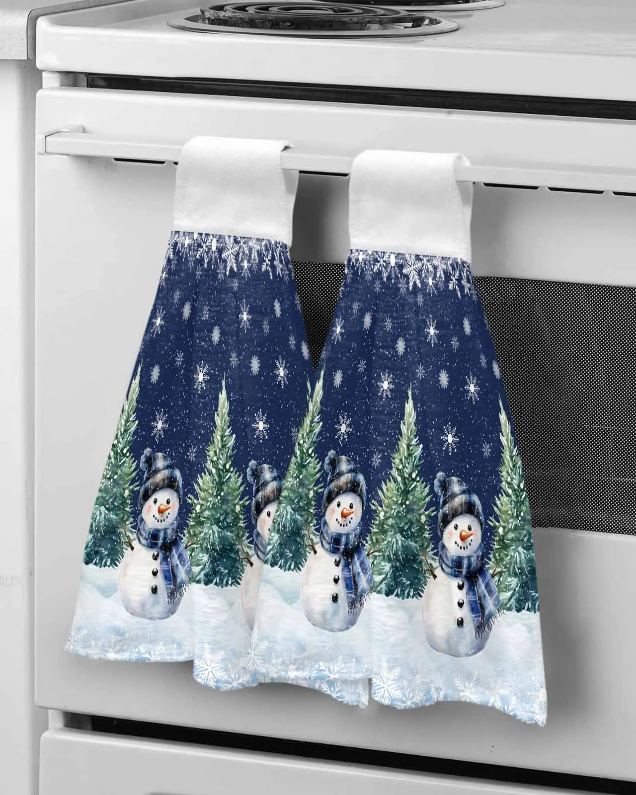 

Christmas And Winter Snowman Towel Bathroom Supplies Soft Absorbent Towel Kitchen Accessories Cleaning Dishcloths