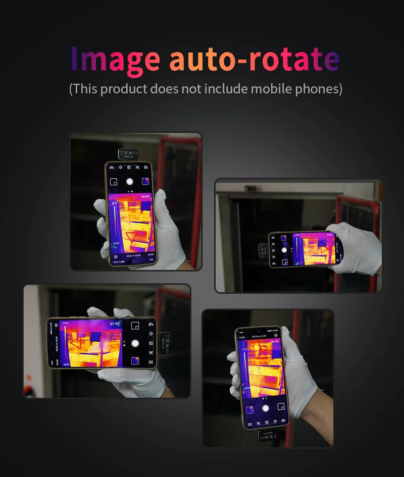 UNI-T Wärmebildkamera für Mobiltelefone UTI260M UTI256M 256x192 Pixel Thermografiekamera zur Erkennung von Wasserleitungen und Fußbodenheizungen – Detail 11