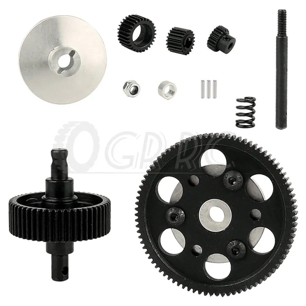 

1:10 Rc Crawler Parts Steel Metal Transmission Gears Set Upgrade Accessories Assembled Transmission For Axial Scx10 Gearbox