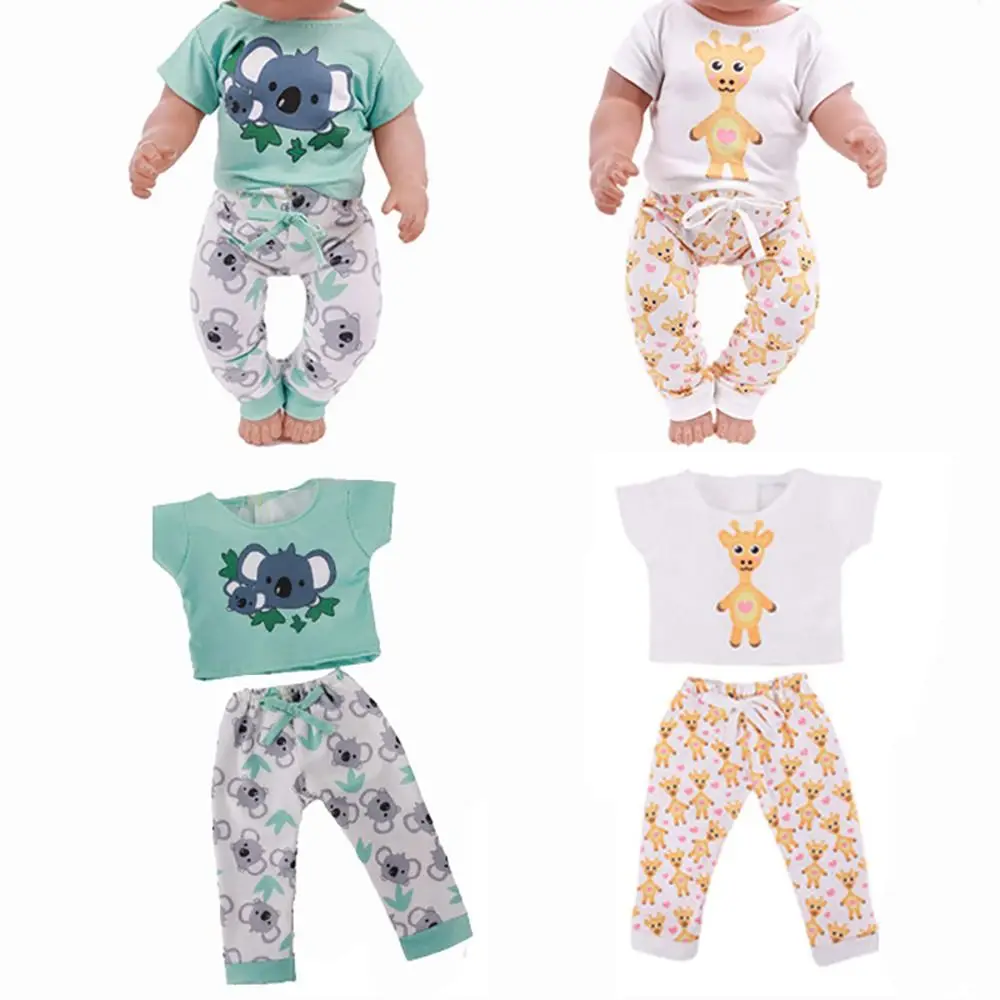 2PCS/Set Girl Changing Dressing Game Dollhouse Accessories Doll Pajamas Dolls Clothes Shirt Pants Mini Home Wear