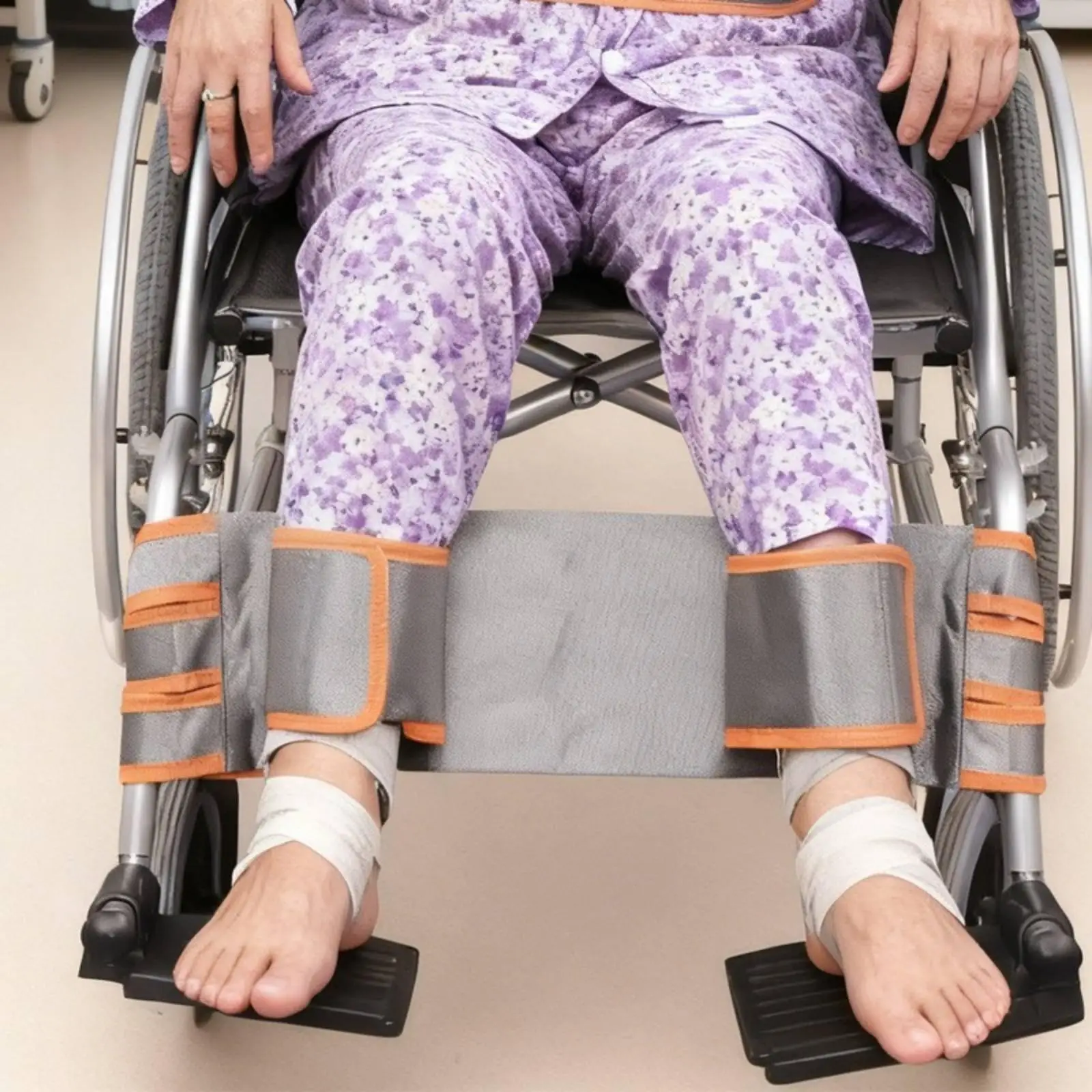 Adjustable Leg Restraint Foot Support Therapy Strap Hook and Loop Belt for Senior Positioning