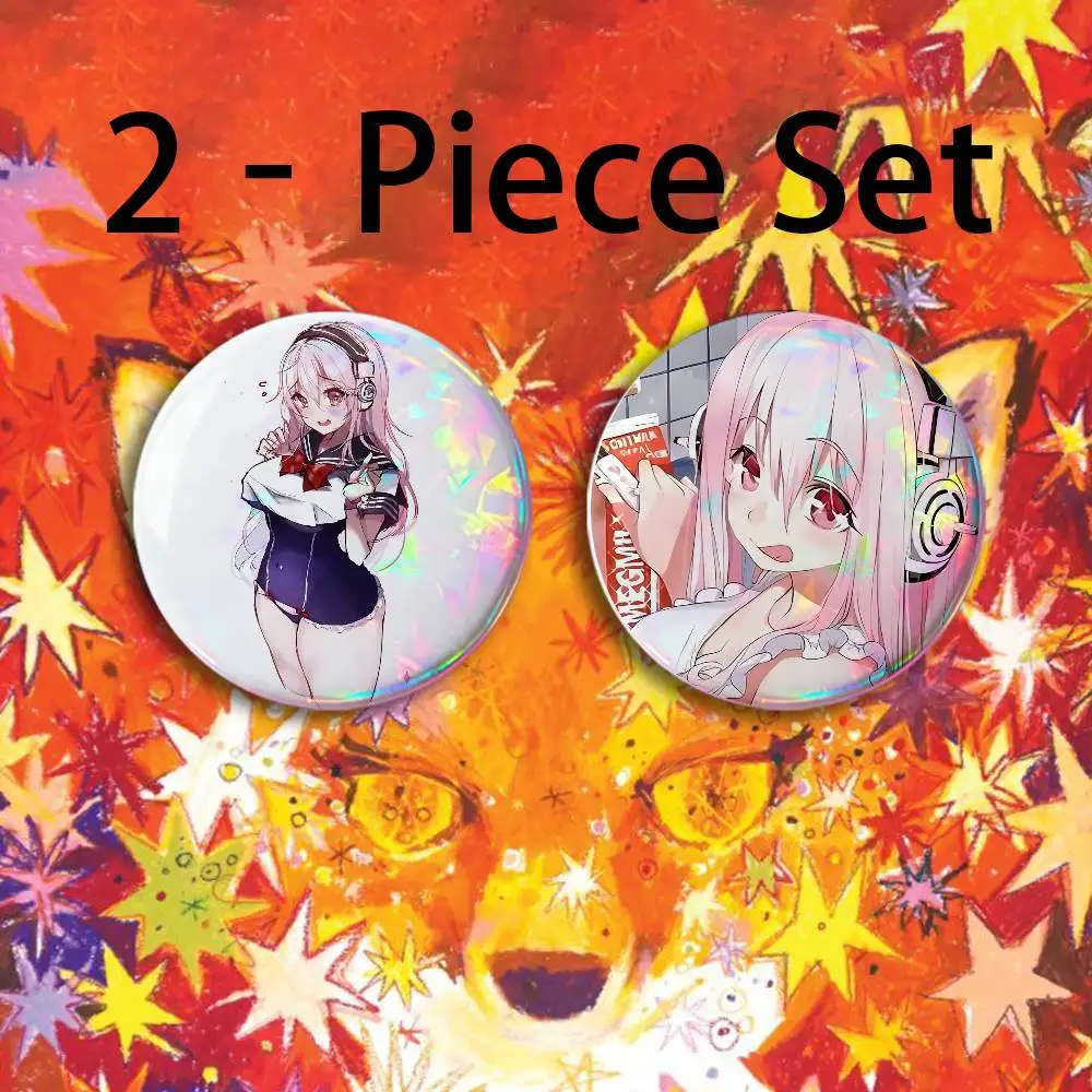 Super S-Sonico Button Pin Single Pack Anime Merch for Ita Bags Badge Collectible Buttons