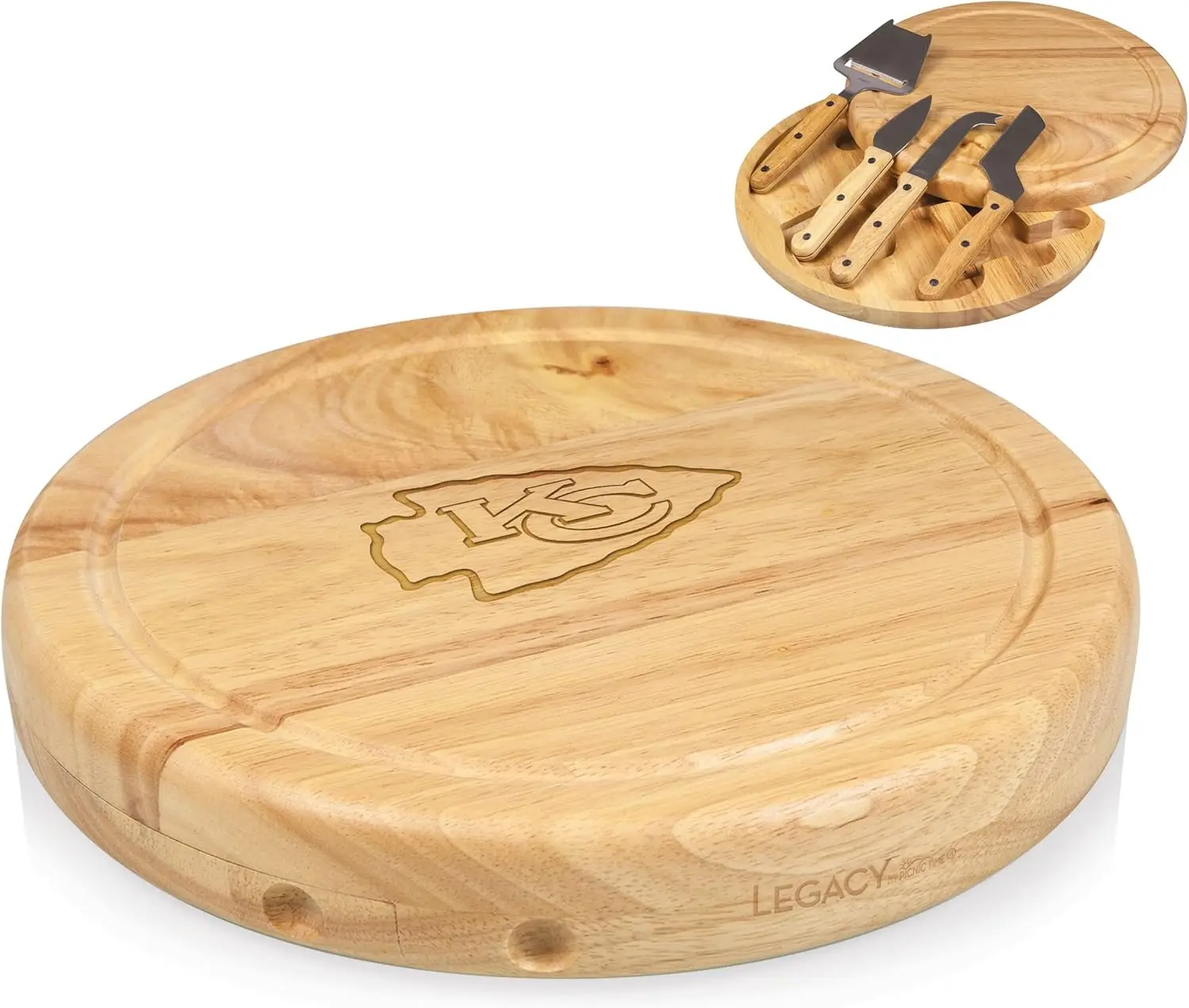 

Wooden Charcuterie Board Set with Knife - Perfect for Picnics and Entertaining