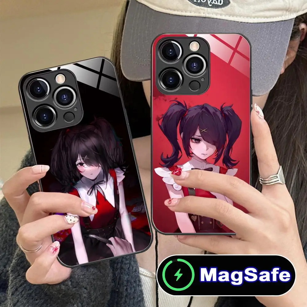 

Needy Girl Ame-chan Rain Phone Case for iPhone 16 15 14 13 12 11 Pro Max Plus Mini MagSafe Glass Colour Printing Luxury Pretty