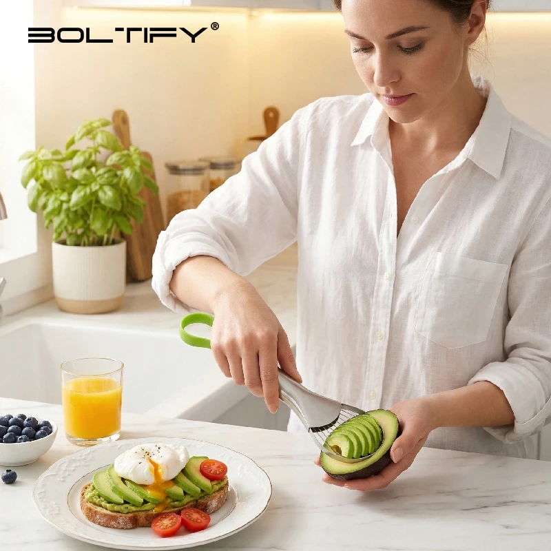 

Avocado Slicer 2 In 1 Stainless Steel Avocado Cutter Peeler Knife Pitaya Kiwi Slicer Peeler Kitchen Gadget Fruit Vegetable Tools
