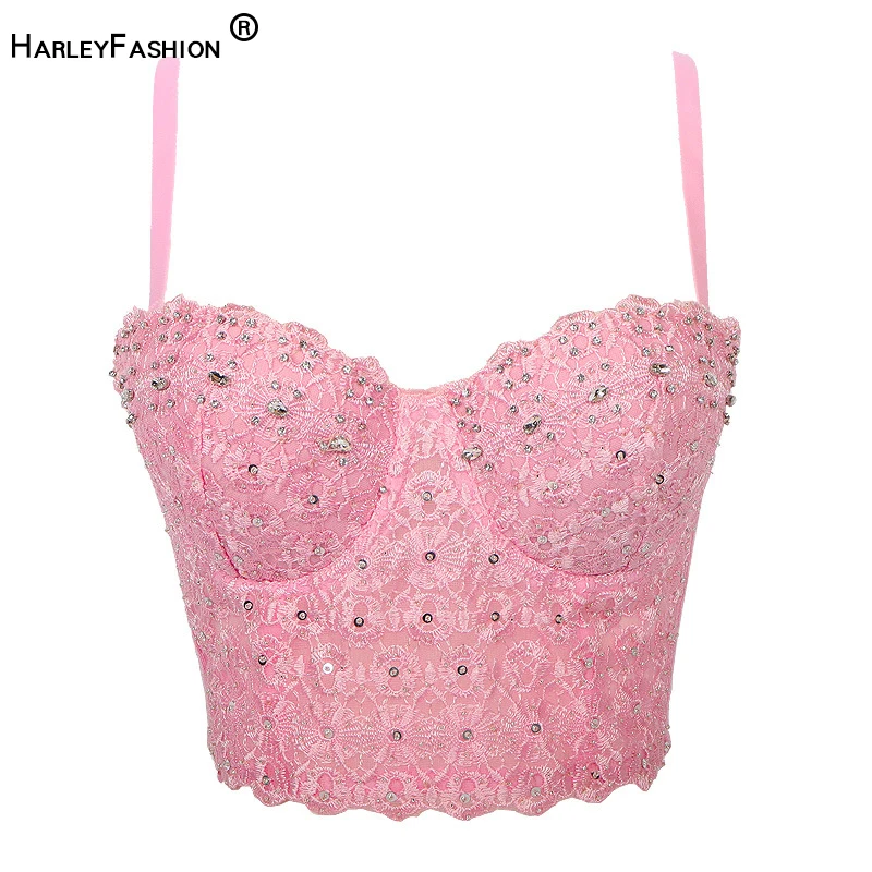 

European Women Pink Lace Sexy Bra Deading Solid Color Summer Quality Underwear Top