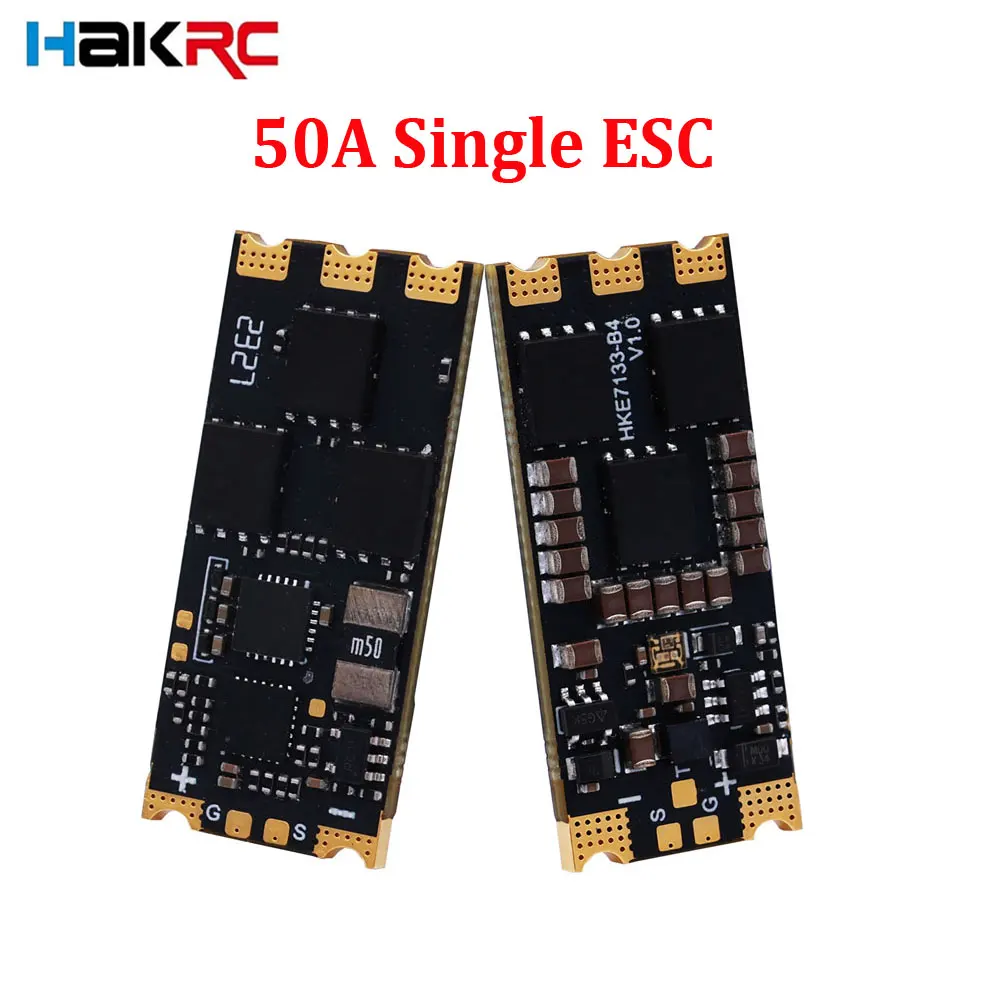 HAKRC 7133 50A Single ESC STM32G071G8U6 2-8S Lipo With Programmable LED Lights Built-in Ammeter for RC FPV Racing Drone