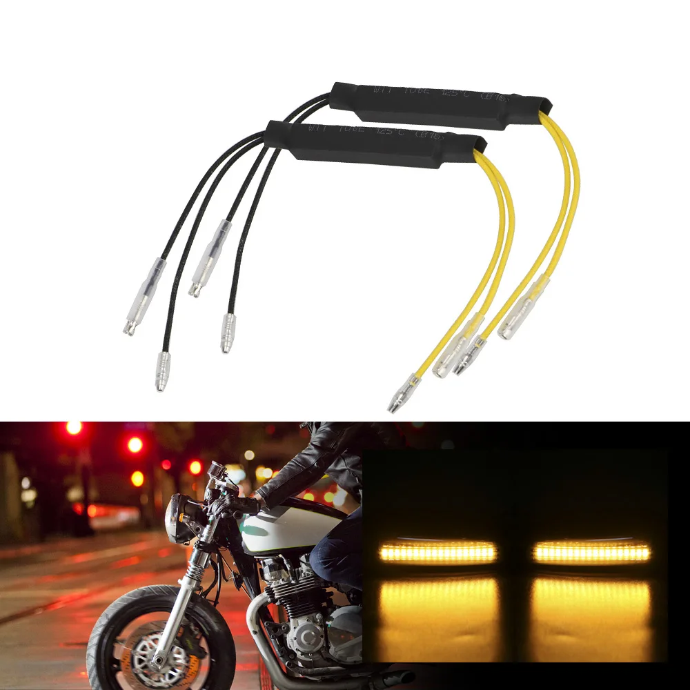 

12V Motorcycle Accessories Turn Signal Lights Fault Decoder Flashing Error Load Resistor Indicator Blinker Lamps Dirt Pit Bike