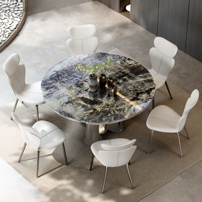 

Retractable Folding Stone Plate Dining Table Light Luxury Modern Simple Home Square Dual-Use Dining Table Advanced