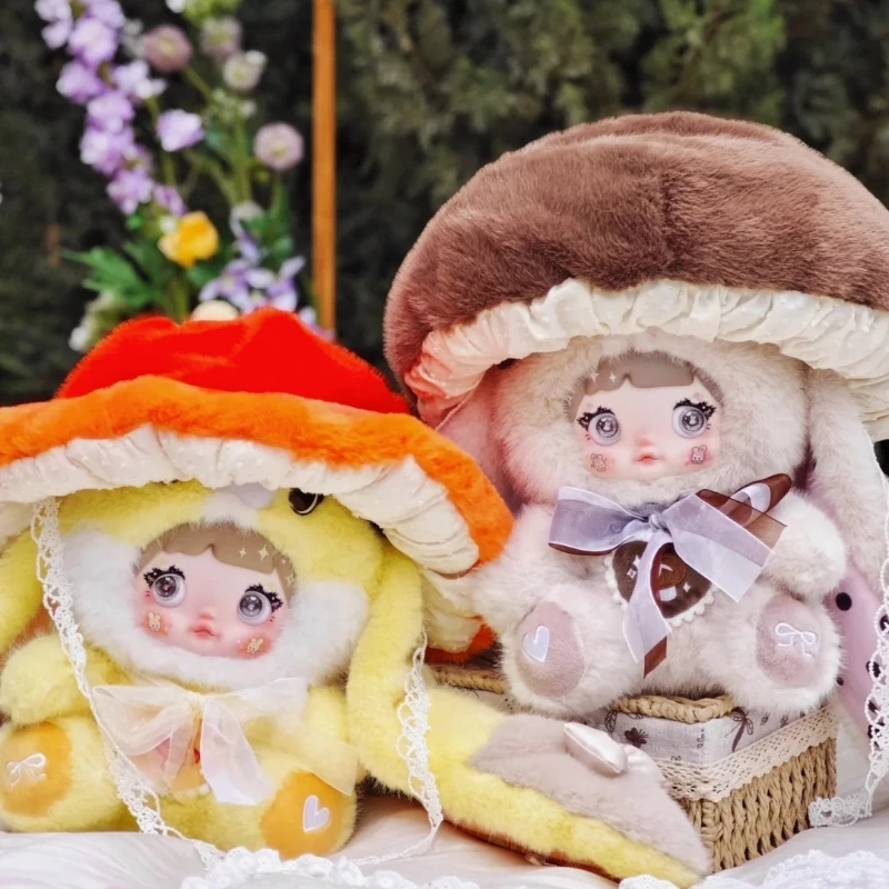 

400% V2 Nommi Blind Box Toys Nommi Mushroom Cap Series Cute Plush Vinyl Doll Action Figure Collection Model Home Ornamental A